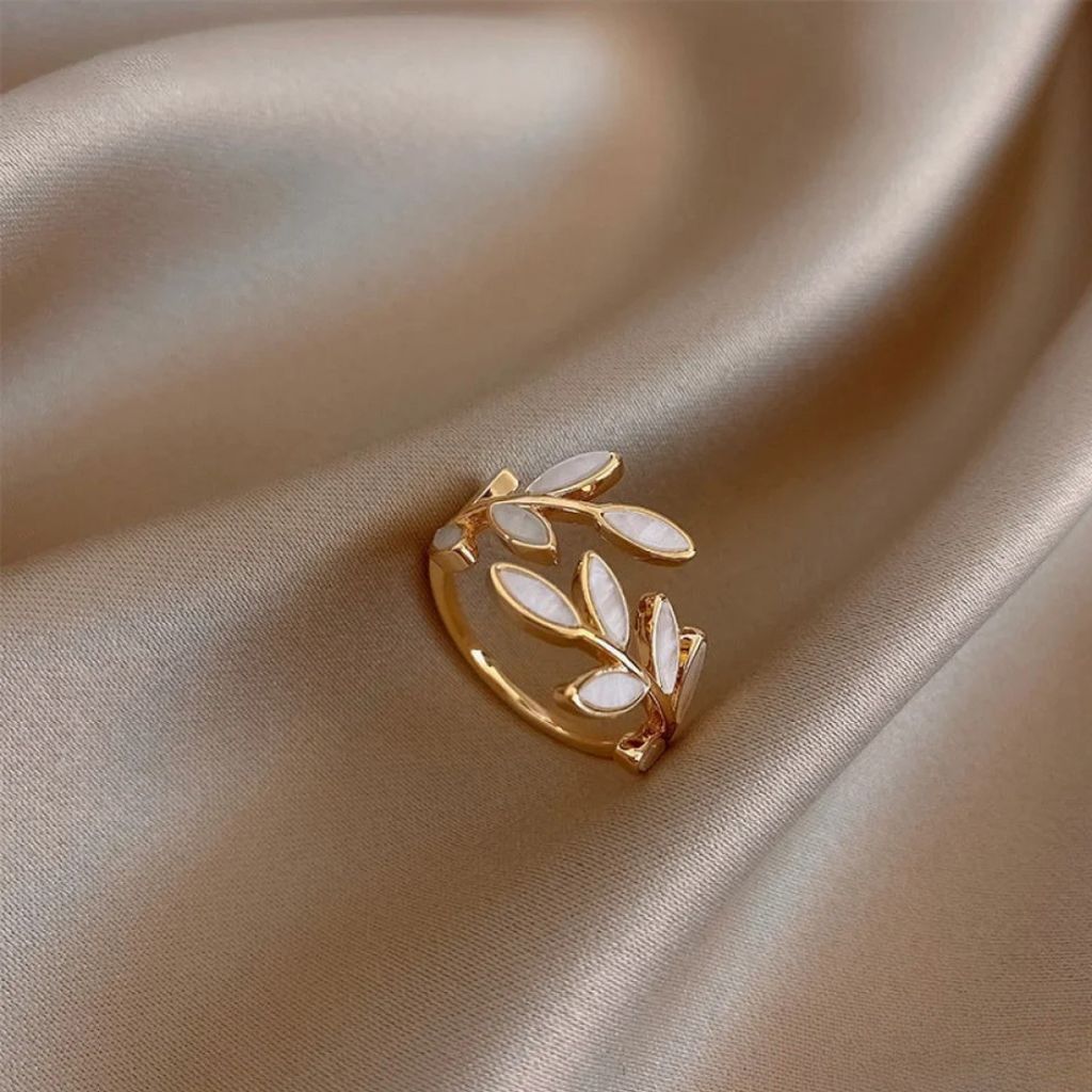 Adjustable Ring | Opal & Gold