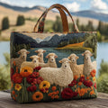 Handcrafted Sheep by the Lake Tote Bag
