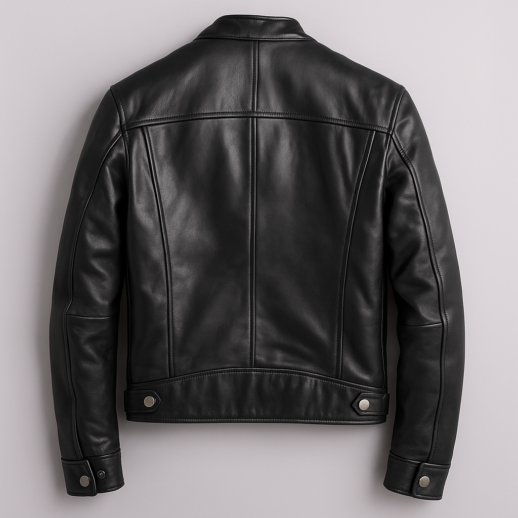 VINTAGE-STYLE FAUX LEATHER ROBE JACKET