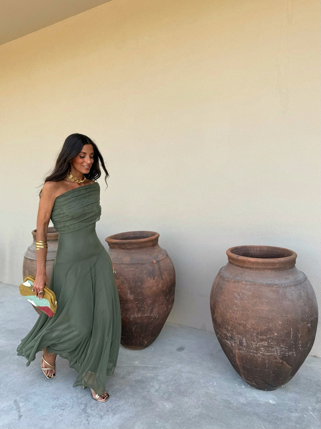 TOLEDO | ROBE VERTE EN TULLE