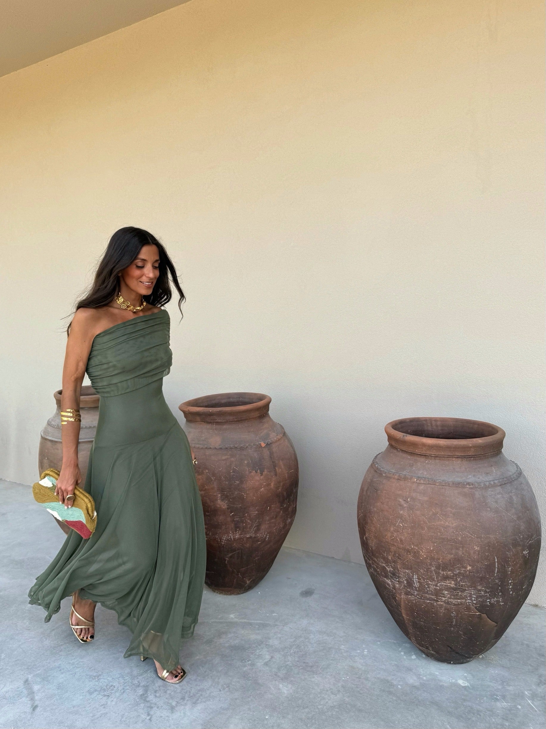 TOLEDO | ROBE VERTE EN TULLE
