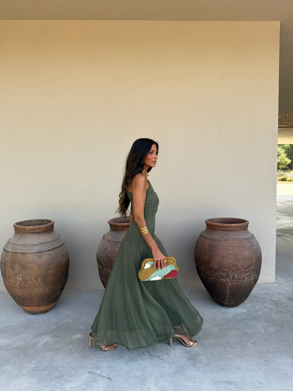TOLEDO | ROBE VERTE EN TULLE