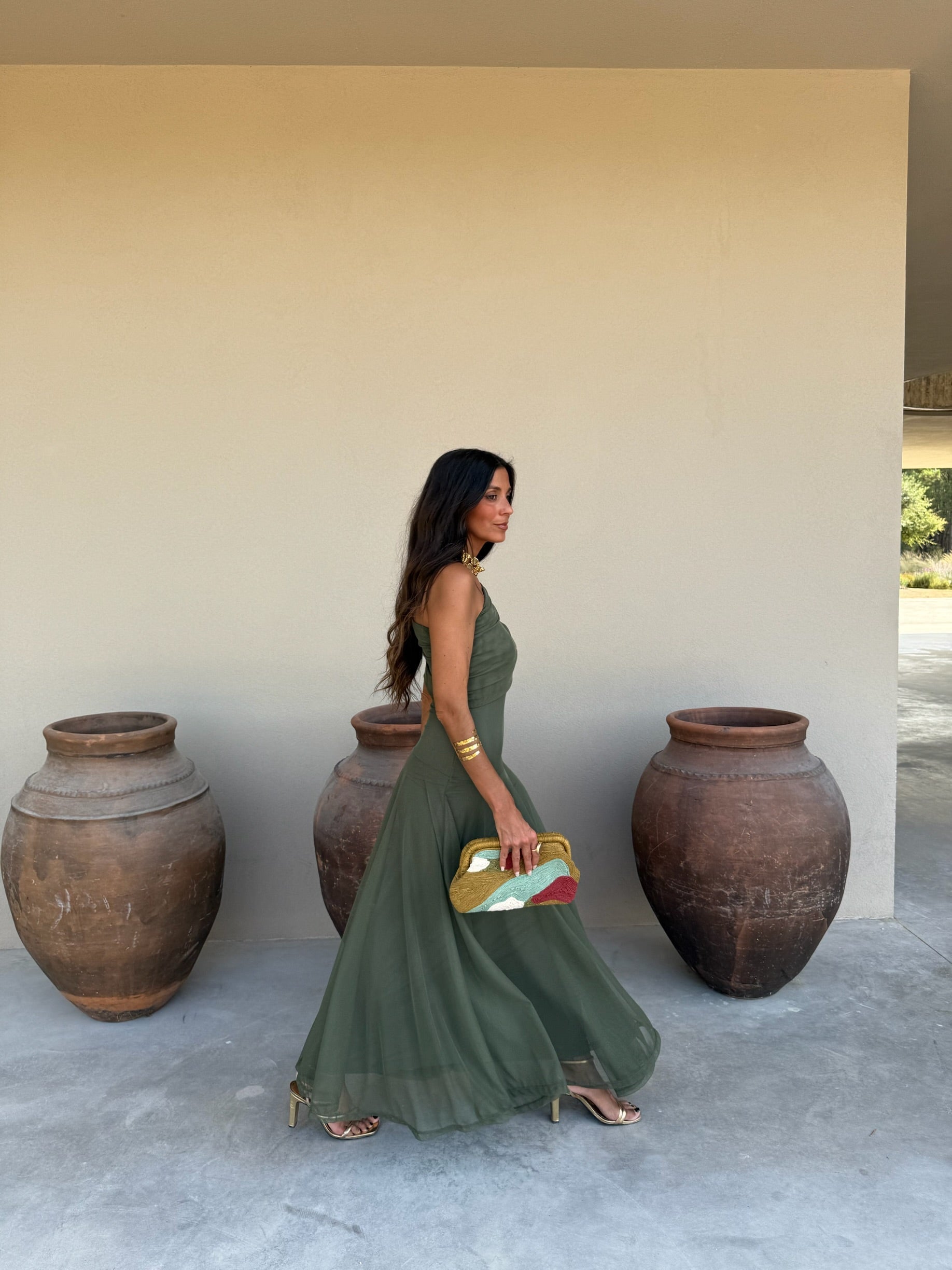 TOLEDO | ROBE VERTE EN TULLE