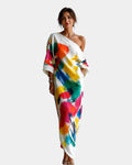 Paquerette | Robe maxi artistique à une épaule