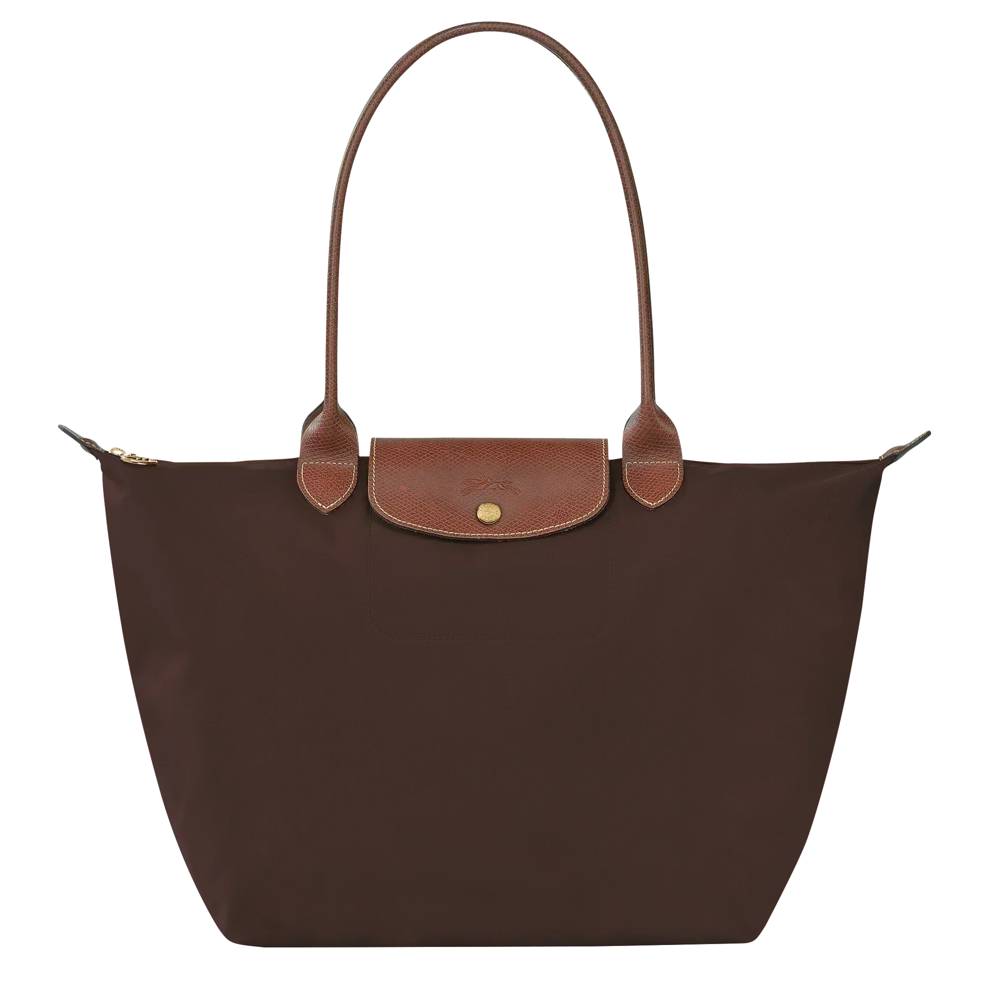 Lether Bag — Large Foldable Tote Bag, Brown