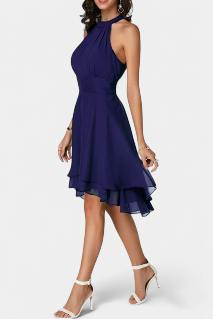 Anouk Vestido de Gasa con Volantes y Silueta Entallada