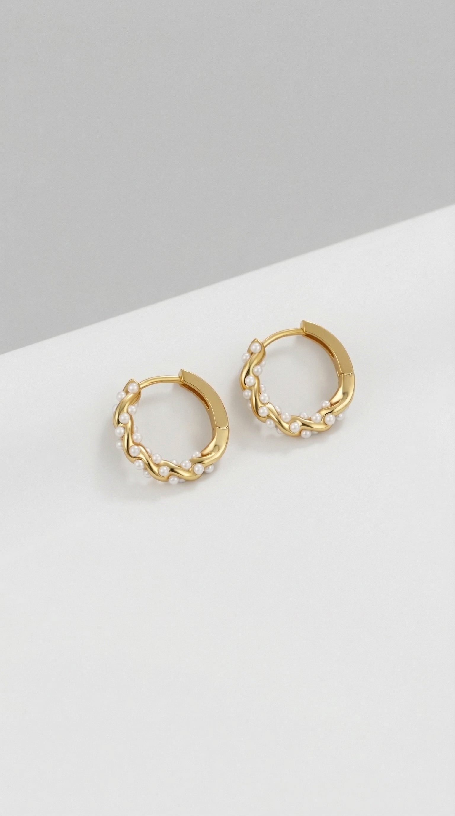 Pearl Hoop Earrings