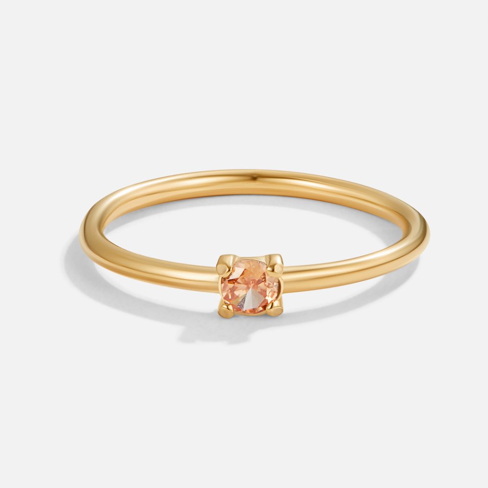 Gold Ring with Birthstone