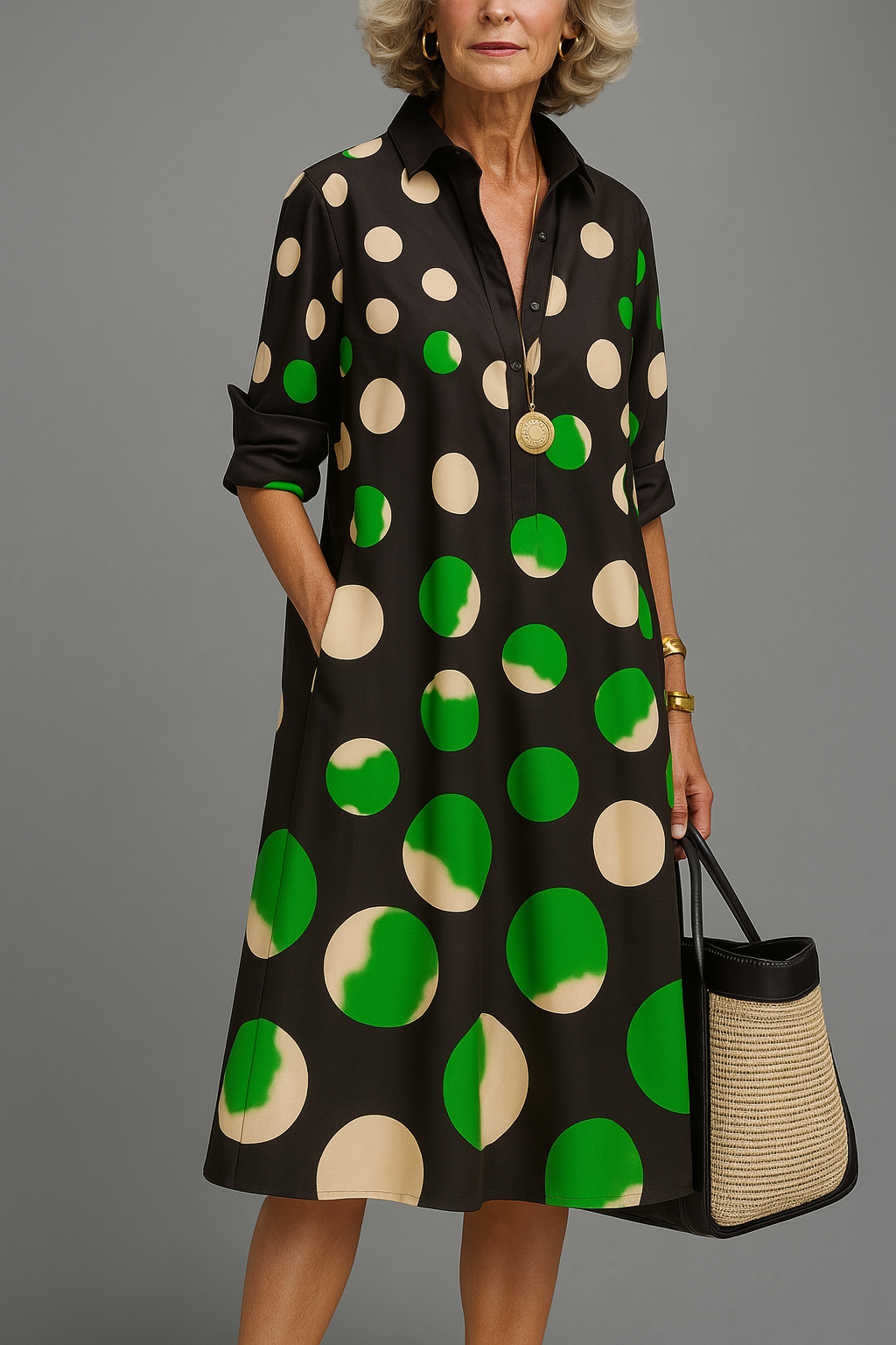 Loretta | Robe Midi Élégante